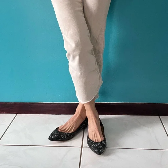 Coach black leather studded flats sz 10 🤩 - Picture 8 of 10